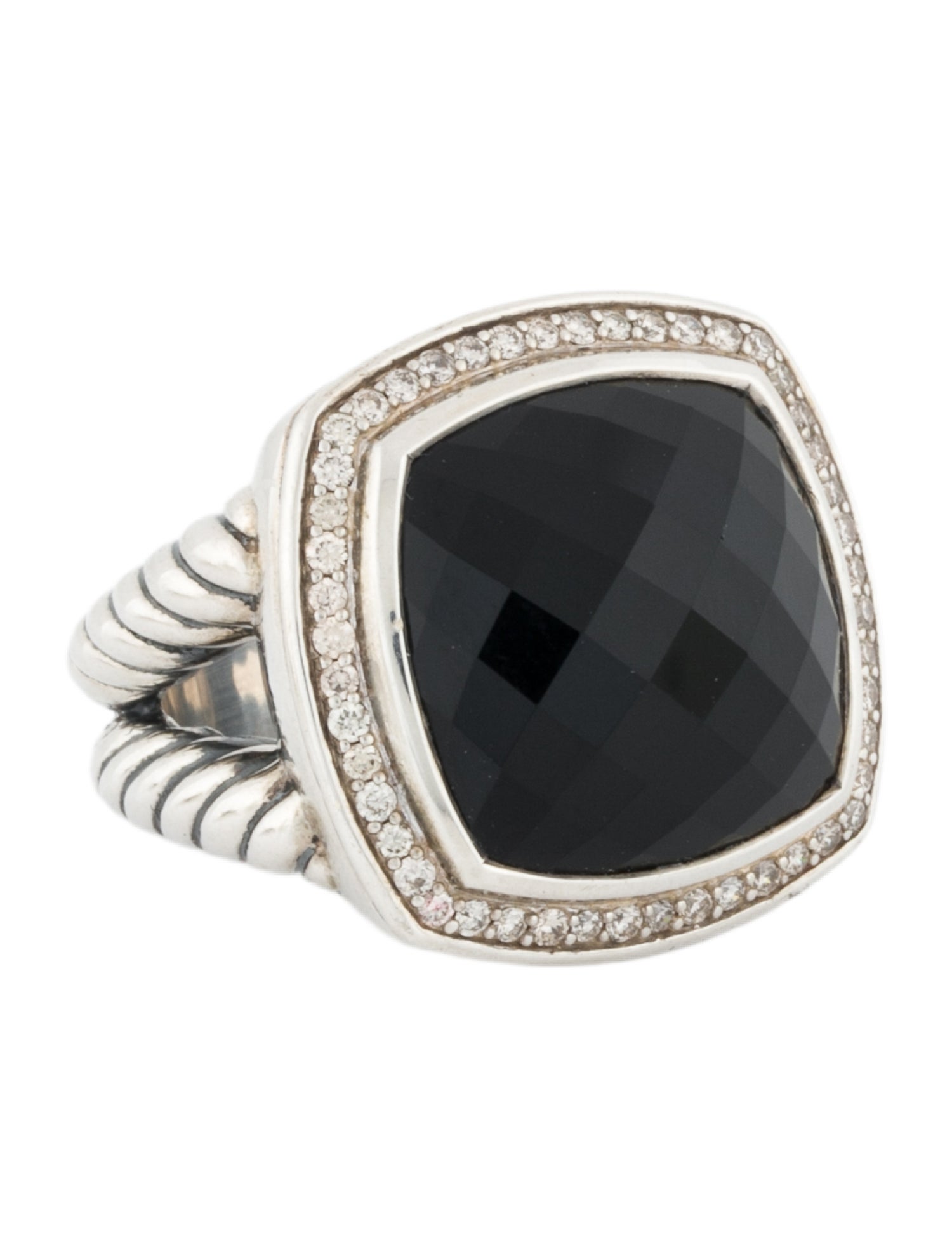 David Yurman Onyx & Diamond Albion Ring